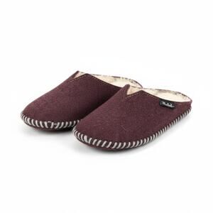 WOOLRICH Fleece-Lined Felt Slippers W's 9 Maroon Lightweight Indoor Cottagecoree